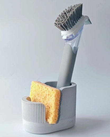 2-in-1 Diatomite Sponge Holder for Kitchen Sink, Quick-Drying Dish Sponge and by BekPooQ