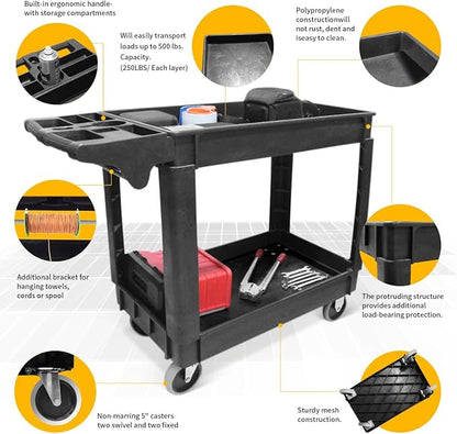 MaxWorks 50993 500-lb Utility Service PP Cart - Image 3