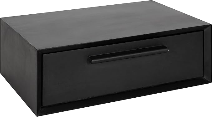 Kate and Laurel McCutcheon Floating Wood Storage Shelf, Decorative Transitional by KateandLaurel