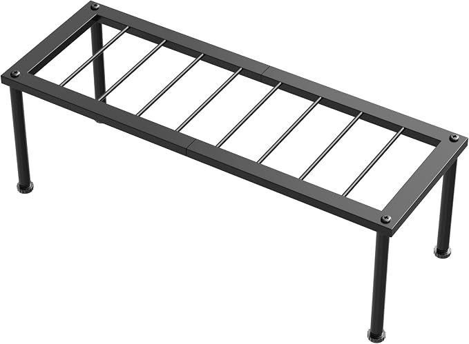 Metal Plant Stand Outdoor, 1 Tier Long Rectangle Plant Stand Indoor & Outdoor by Josmimic