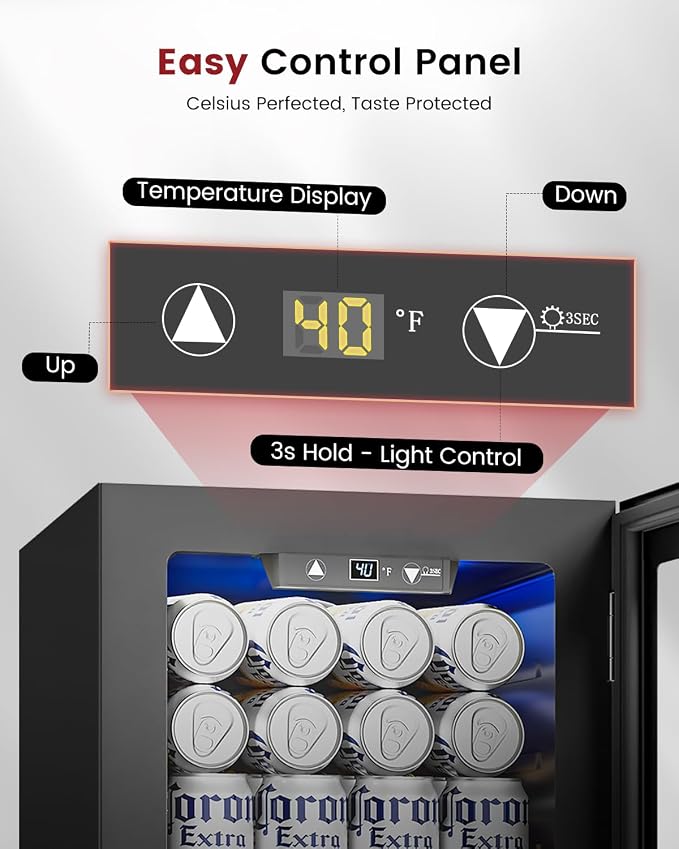 24 Cans Beverage Refrigerator Cooler - Image 3