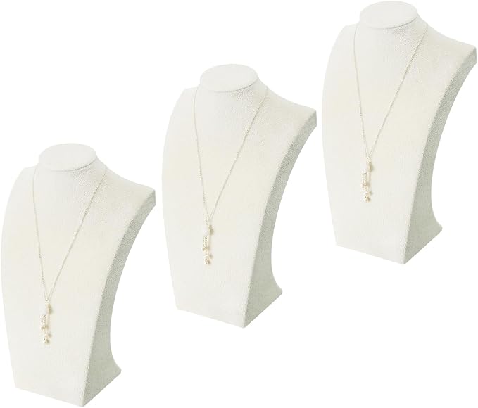 Coward 3Pcs Necklace Bust Stand Rack by FocusOnJewelryDisplay15yrs