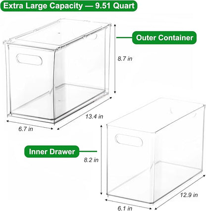 Taiuloo Clear Stackable Storage Drawers - Image 2