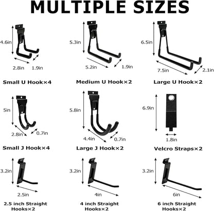 Slatwall Accessories, 22 Pack Heavy Duty Steel Slatwall Hooks, Garage and - Image 6