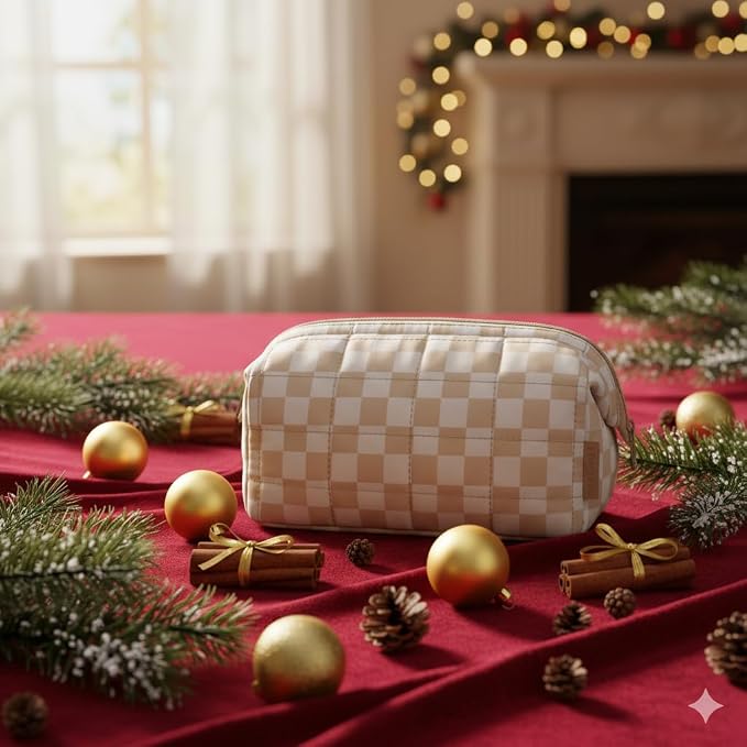 BAGSMART Makeup Bag Travel Toiletry Bag, Puffy Padded Make Up Bags - Image 2