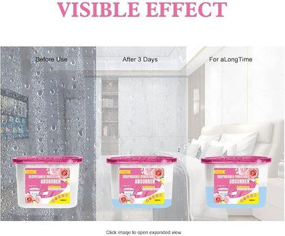 CANAGER Moisture Absorber Box, Lemon Rose-6 packs, Dehumidifier - Image 6