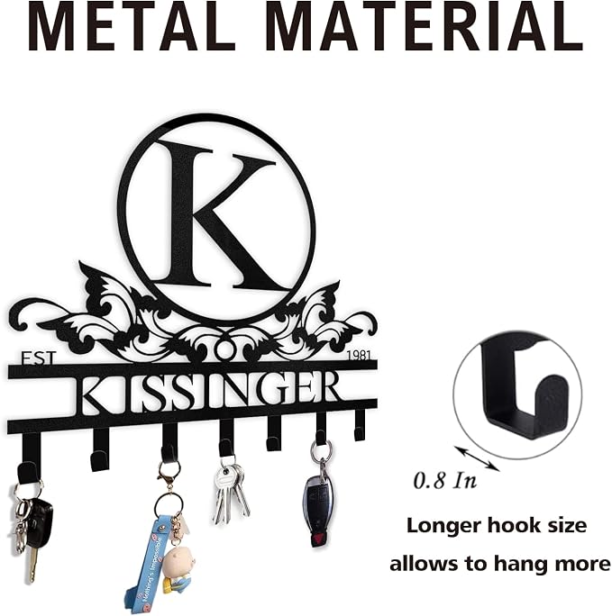 Personalized Key Holder Wall Mount - Image 8
