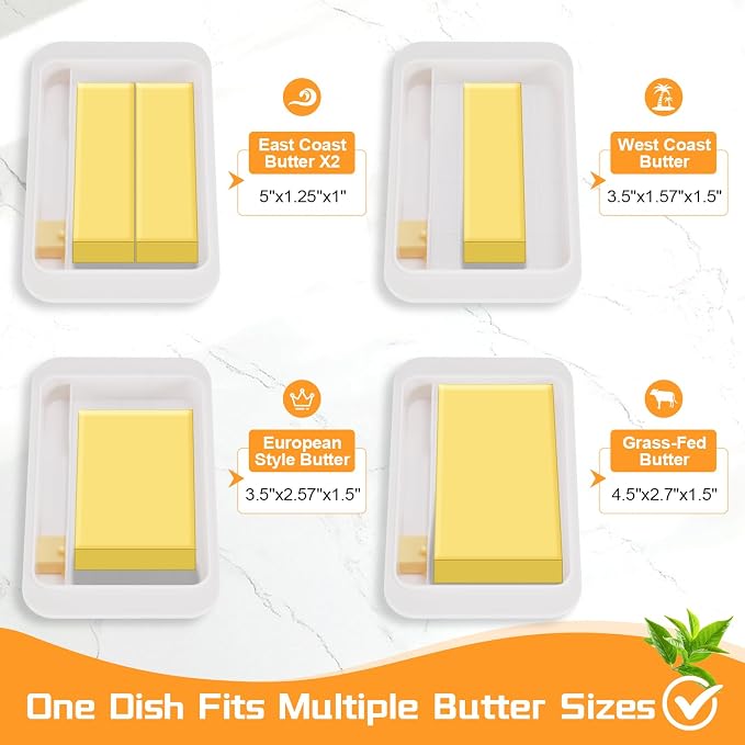 White Airtight Butter Dish - Image 2
