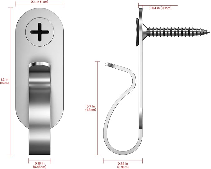 Lewufe String Lights Hanger Hooks Stainless Steel, Outdoor Screw Hooks - Image 4