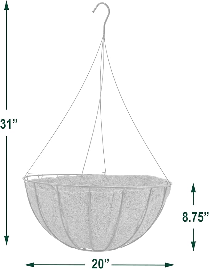 Arcadia Garden Products 1538 White Grow Basket - Image 5