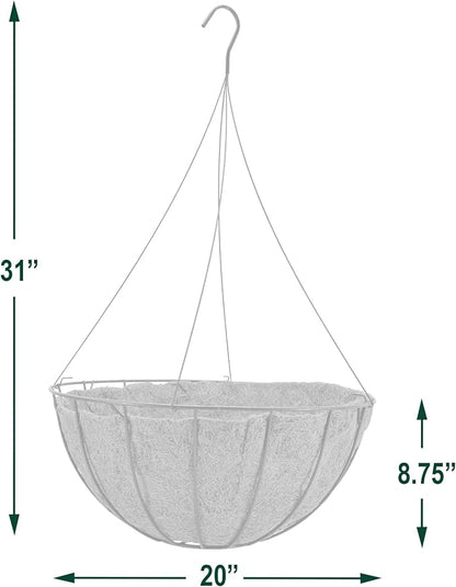 Arcadia Garden Products 1538 White Grow Basket - Image 5