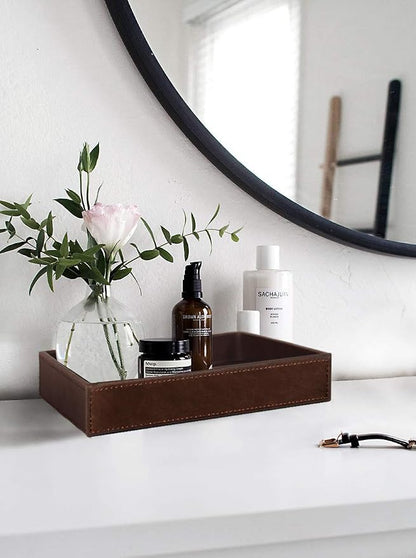 HofferRuffer Decorative Vanity Tray, Desktop Storage Organizer, Catchall Tray - Image 6