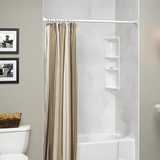 MEXAU White Tension Curtain Rod 40-78 Inch Long Tension Rod 1.26" Spring - Image 8