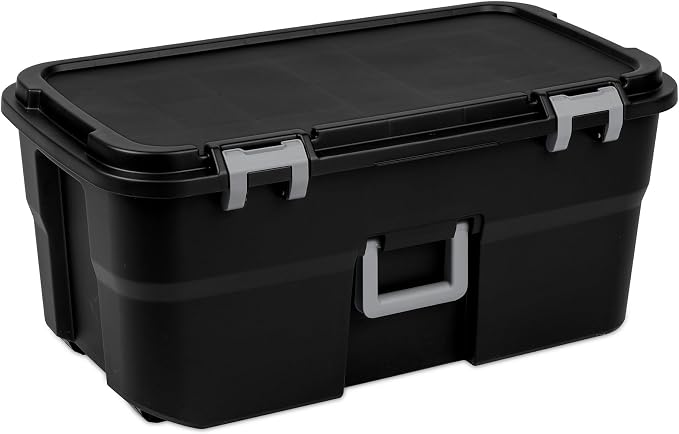 Sterilite 3 Pack Wheeled Footlocker, 22 Gallon Plastic Storage Container - Image 3