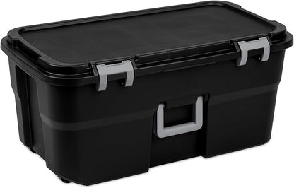 Sterilite 4 Pack Wheeled Footlocker, 22 Gallon Plastic Storage Container - Image 3