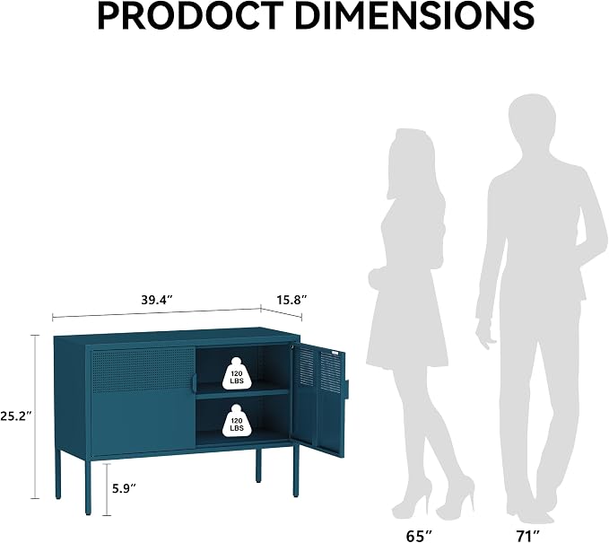 COFaR TV Stand for TVs up to 75 Inch, 40 Inch Media Console - Image 2