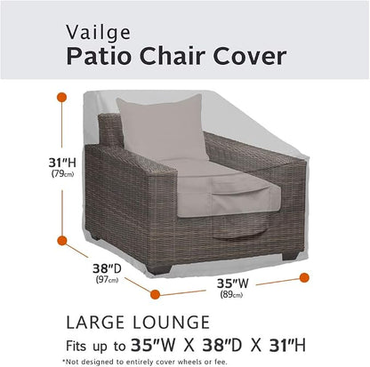 Vailge Patio Chair Covers, Lounge Deep Seat Cover, Heavy Duty and Waterproof - Image 2