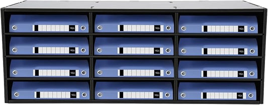 12 Compartments Literature Organizer, Desktop File Sorter Mail Center Paper by pijopang