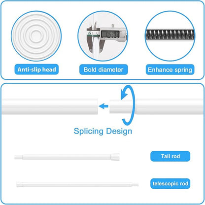 1 Pack Spring Tension Rod, Adjustable 26-39 Inch No Drill, Fits Windows Kitchen - Image 7