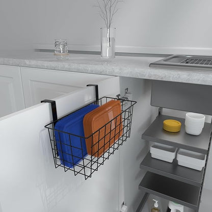 MaraFansie Basket with Hook, Grid Storage Basket, Over the Cabinet Door - Image 2