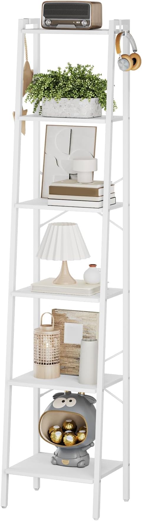 Hzuaneri Ladder Shelf, Freestanding Corner Storage Shelf | Bookcase - Image 9