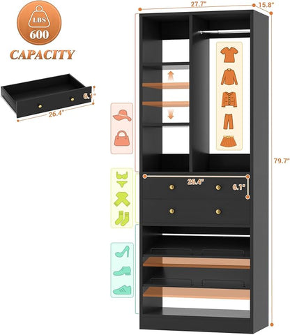Besiost Small Closet System, Walk-in Closet Systems - Image 7