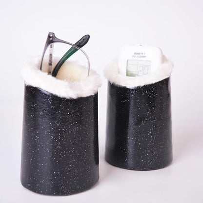 Baitaihem 2 Pack Plush Lined Eyeglasses Holder Stand Protective Glasses Holder - Image 4