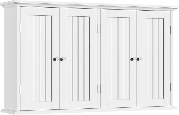 ChooChoo Laundry Cabinet with 4 Doors and Adjustable Shelves | 9.06"D x 40.9"W by ChooChoo