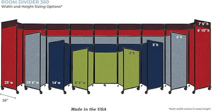 Versare Room Divider 360 Portable Wall Partition | Folding Panels | Large - Image 2