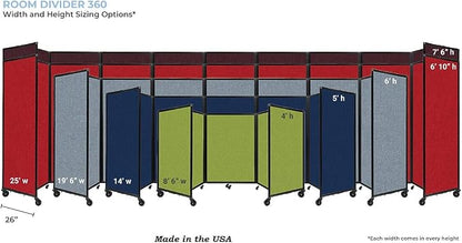 Versare Room Divider 360 Portable Wall Partition | Folding Panels | Large - Image 2