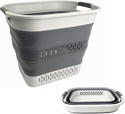 SAMMART 40L Collapsible Plastic Laundry Basket by SAMMART