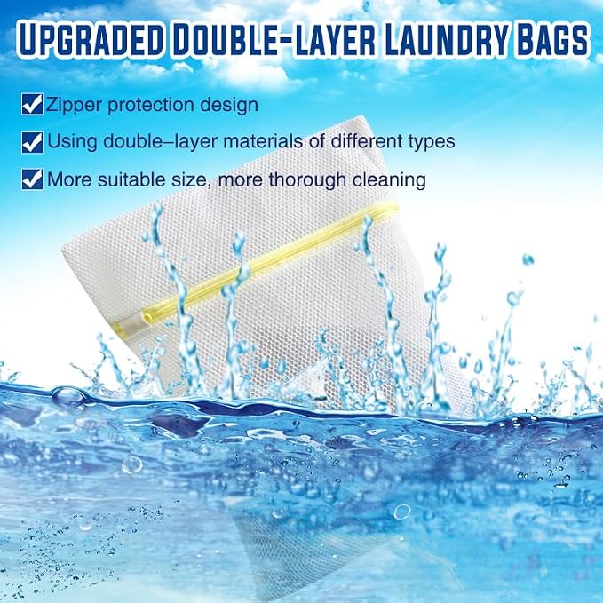 10 Pcs Laundry Bags Mesh Wash Bags, Premium Durable Double-Layer Honeycomb Mesh - Image 5