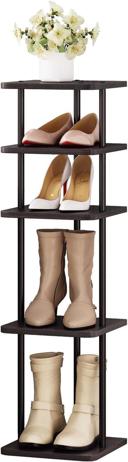 SORCEDAS Shoe Rack Vertical Shoe Shelf Narrow Tall Storage by SpecialYourHome