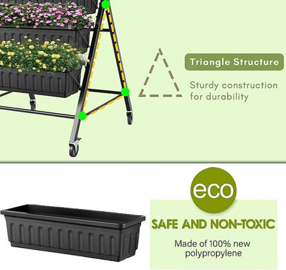 SEJOV 2 Pack Vertical Raised Garden Bed, 5-Tier Vertical Garden Planter - Image 5