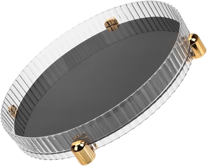 Garneck Large Capacity Rotating Makeup Organizer Tray Spinning Cosmetic Storage by GARNECK