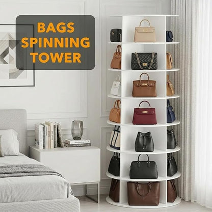 Upgraded 7 Tier Rotating Shoe Rack Tower | 360° Round Spinning Shoe Carousel - Image 6