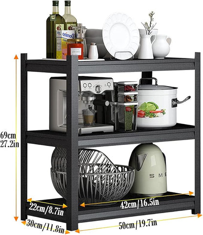 3-Shelf Adjustable Kitchen Storage Rack Unit, Space-Saving Shelf - Image 6
