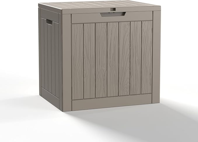 30 Gallon Resin Deck Box, Lockable Outdoor Storage Box by OutdoorLivingPerfected