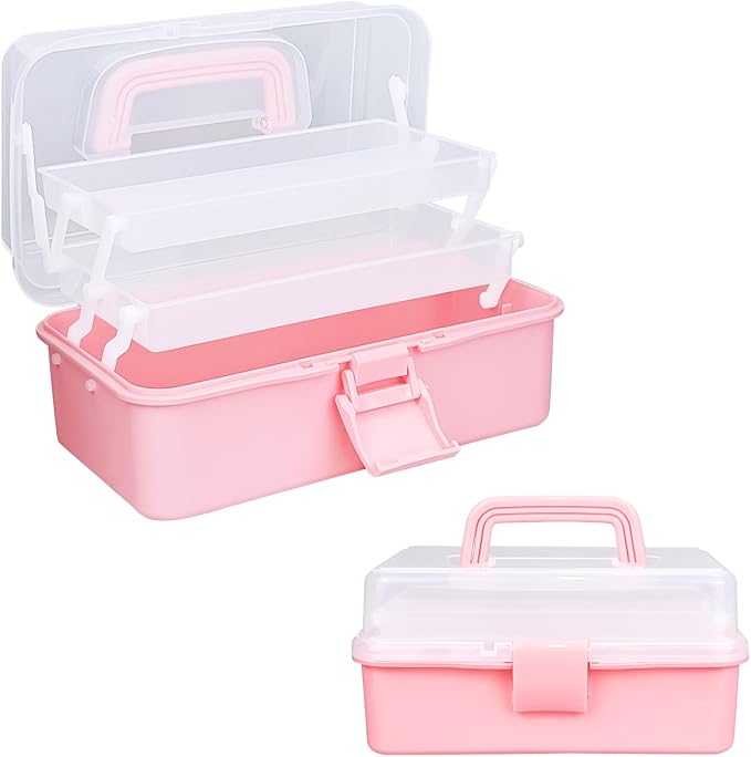 10Inch Tackle Box Organizer and Storage, Three-Layer Sewing Box by LUOKER