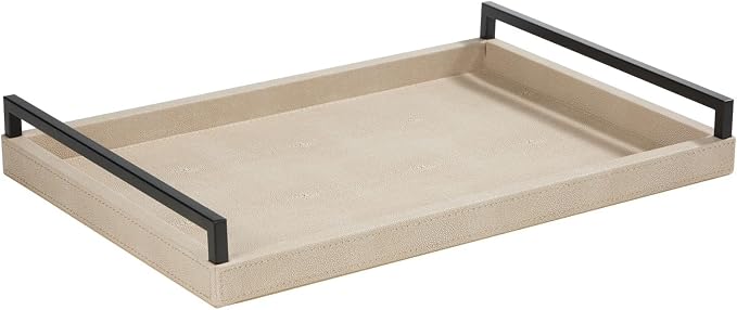 Sagala Ivory Shagreen Serving Tray by Unknown