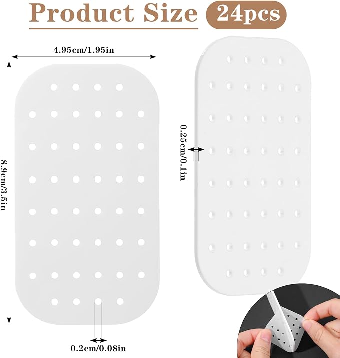 24pcs Acrylic Stud Earring Organizer Cards, Rectangle Jewelry Display Rack - Image 2