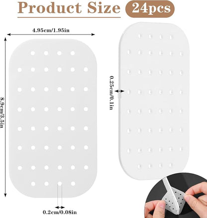 24pcs Acrylic Stud Earring Organizer Cards, Rectangle Jewelry Display Rack - Image 2