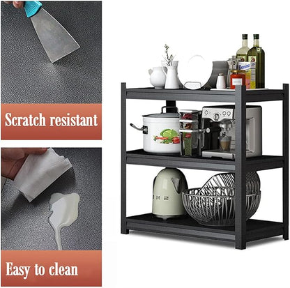 3-Shelf Adjustable Kitchen Storage Rack Unit, Space-Saving Shelf - Image 5