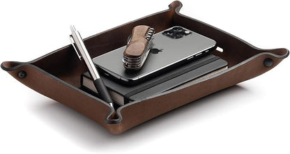Main Street Forge Leather Valet Tray by MainStreetForge