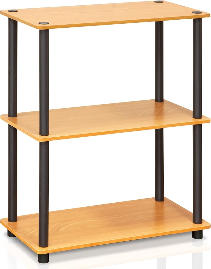 Furinno TURN-N-TUBE Storage Shelves, 3-Tier Book Shelf, Corner Shelf, Toolless - Image 7