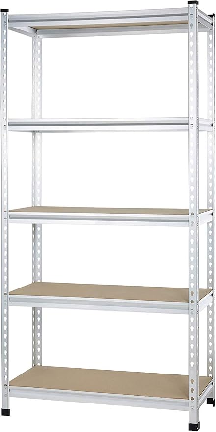 Amazon Basics Medium Duty Storage Shelving Double Post Press Board 5 Tier Shelf by AmazonBasics