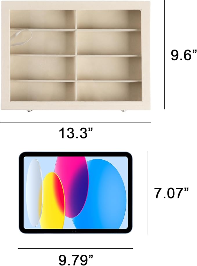 Frebeauty Sunglass Organizer, Velvet Glasses Organizer, 8-Slot Sunglasses Tray - Image 4