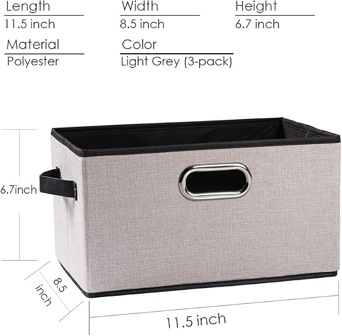 PRANDOM Fodable Storage Bins for Closet Decorative Fabric Storage Baskets Cubes - Image 5