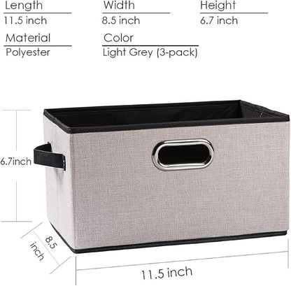 PRANDOM Fodable Storage Bins for Closet Decorative Fabric Storage Baskets Cubes - Image 5