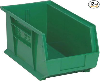 Quantum Storage QUS240 Heavy-Duty Stackable Plastic Storage Bins by QuantumStorageSystems